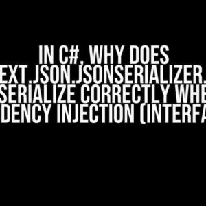 In C#, Why Does System.Text.Json.JsonSerializer.Serialize Fail to Serialize Correctly When Using Dependency Injection (Interfaces)?